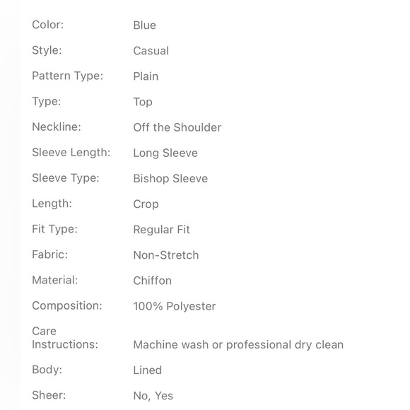 Shein Chiffon Swiss Dot Bishop Sleeve Blouse - Picture 3 of 4